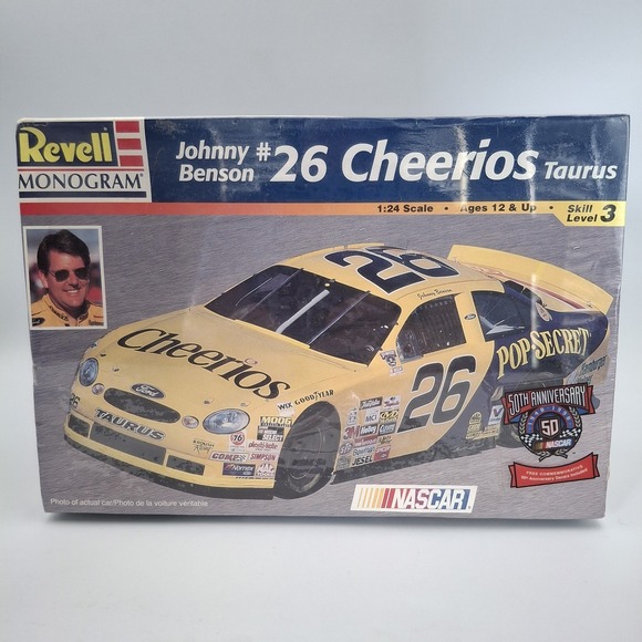 Revell #26 Johnny Benson Cheerios Taurus Model Kit 1:24 Skill Level 3 New Sealed - Picture 1 of 8
